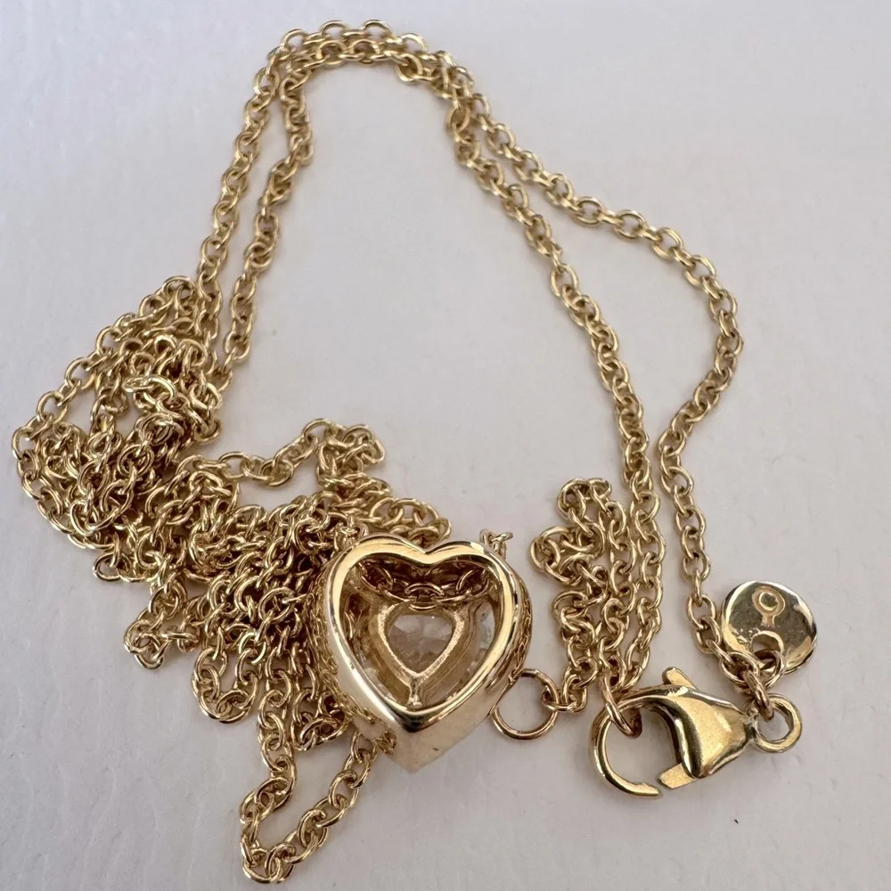 NEW❗️Pandoras 14k Solid Gold Elevated Heart Necklace 17.5” or 16.5” - Picture 9 of 9